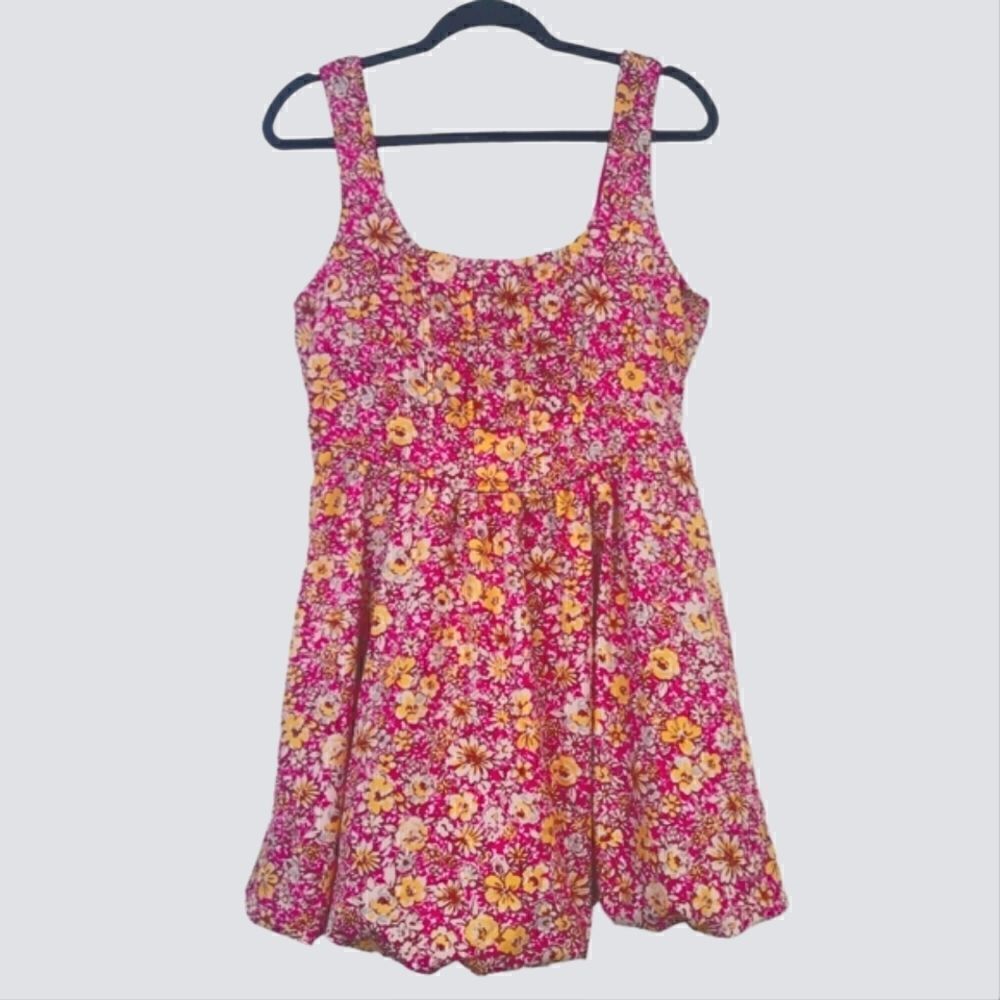 Band of the free floral print mini dress, large